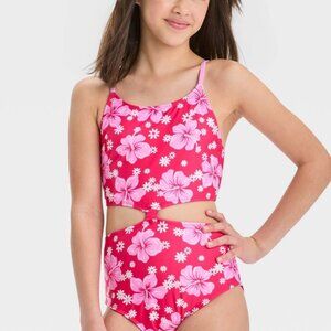 Art Class Girls Simply Hibiscus One Piece Swimsuit